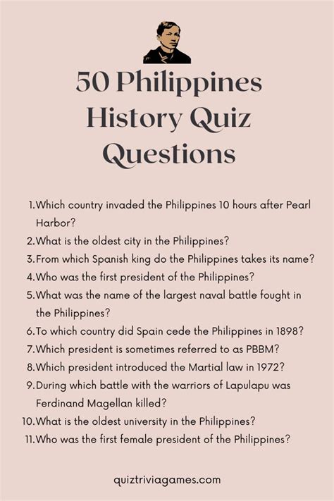 50+ Philippines History Quiz Questions And Answers.